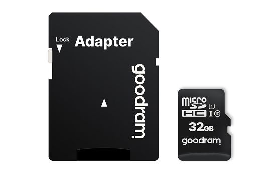  Зображення Карта пам'яті MicroSD 32Gb GoodRAM SDHC (class 10 UHS I U1) +SD адаптер) 